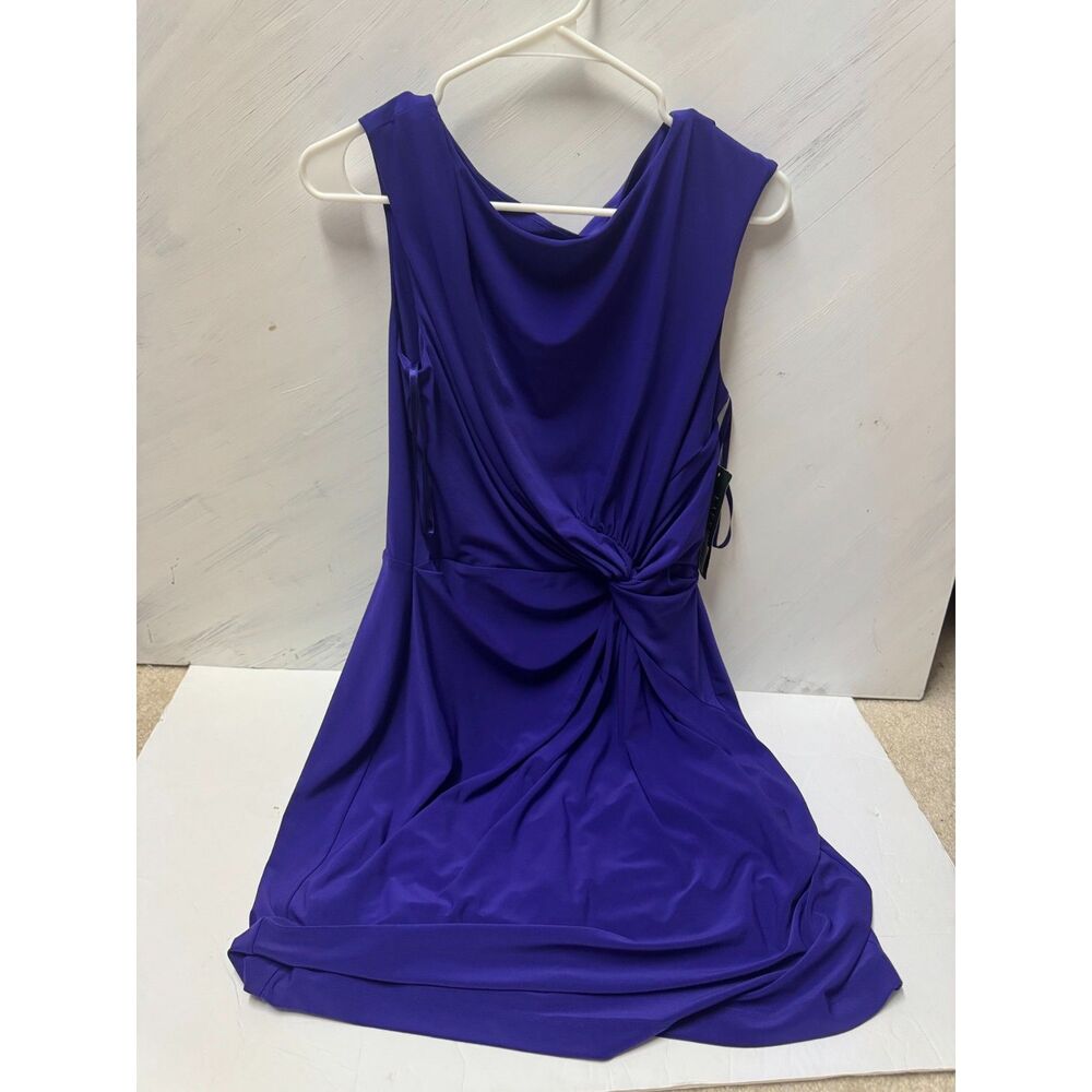 NWT Lauren Ralph Lauren Hydrangea Purple Dress Size 14 Petite